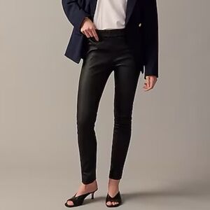J. Crew Collection Black Leather Leggings 8